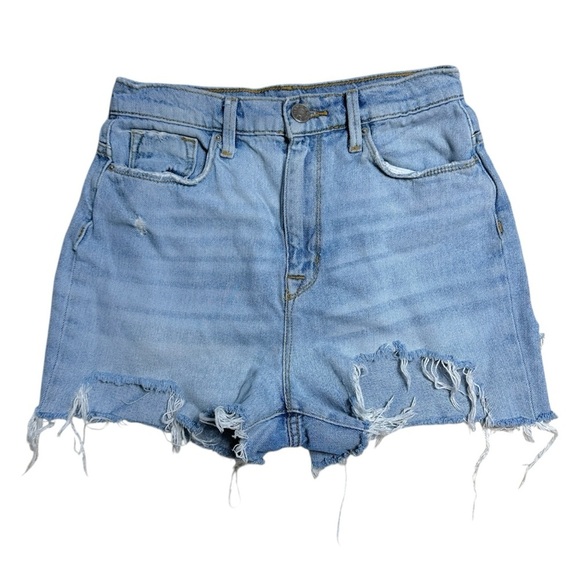Urban Outfitters BDG Mom High Rise Distressed Denim Shorts Womens 26W - Picture 1 of 7